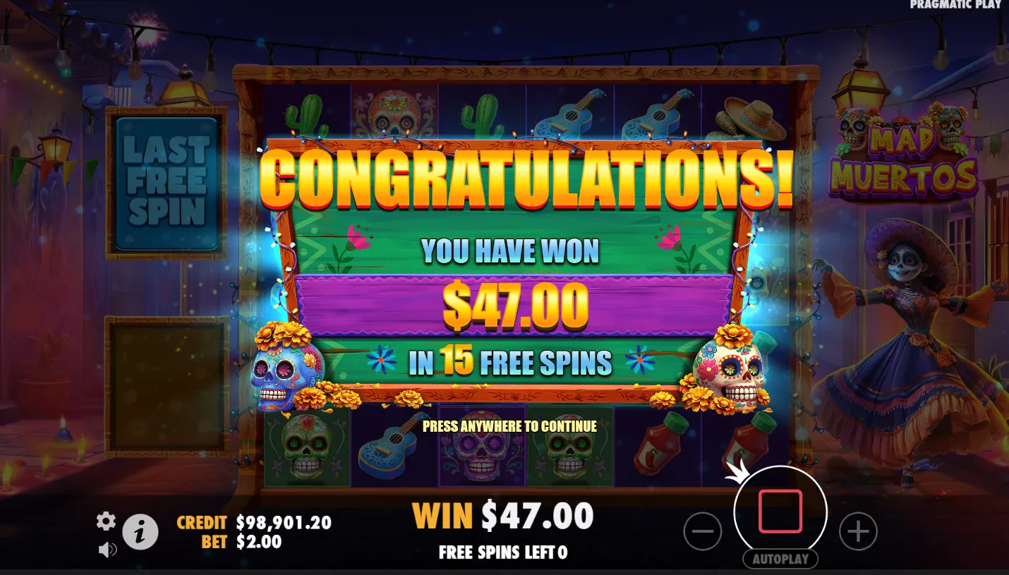 mad muertos big win
