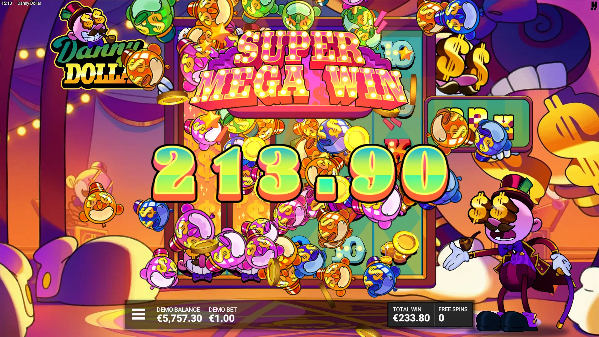 super mega win dans danny dollar