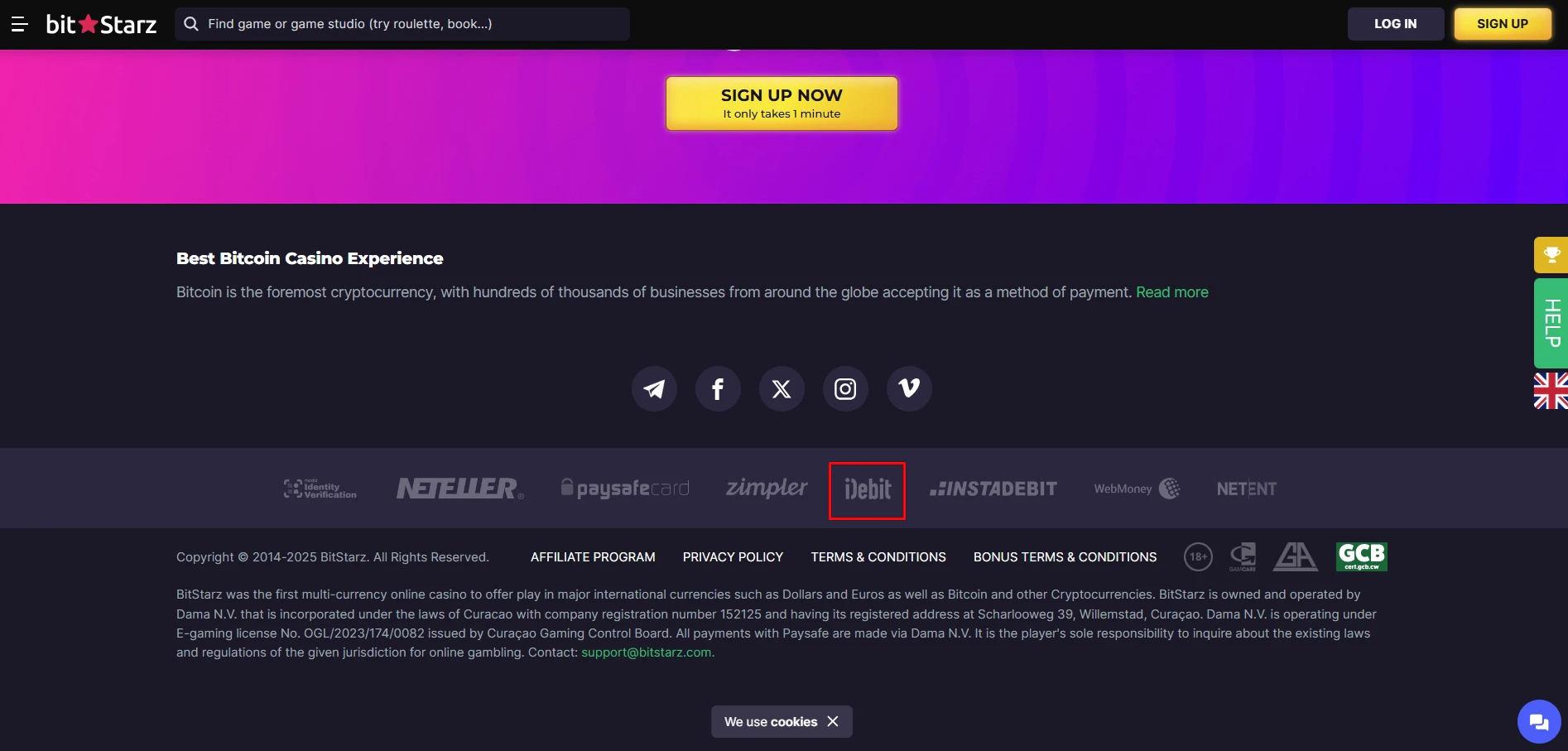 BitStarz Casino iDebit