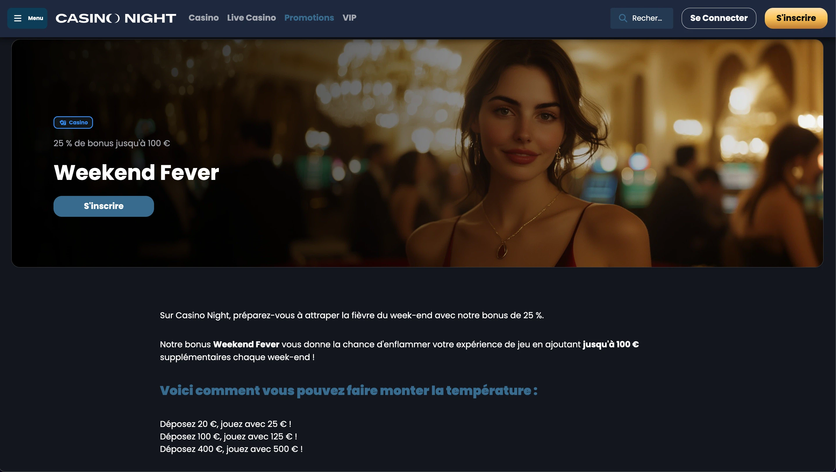 weekend fever casino night