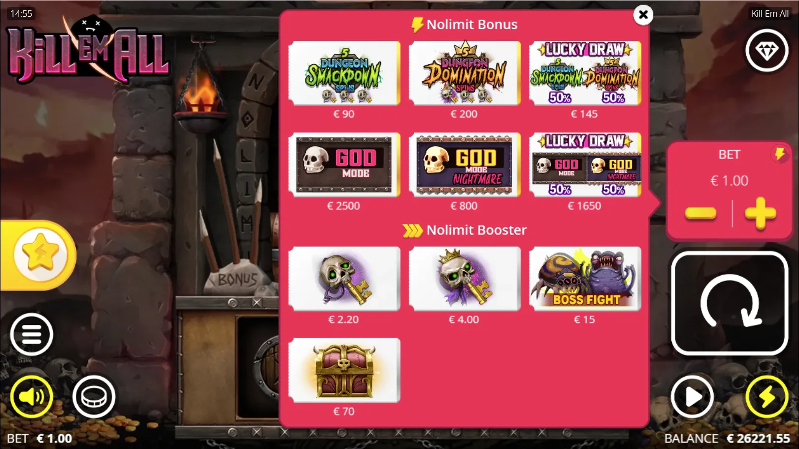 nolimit bonus booster