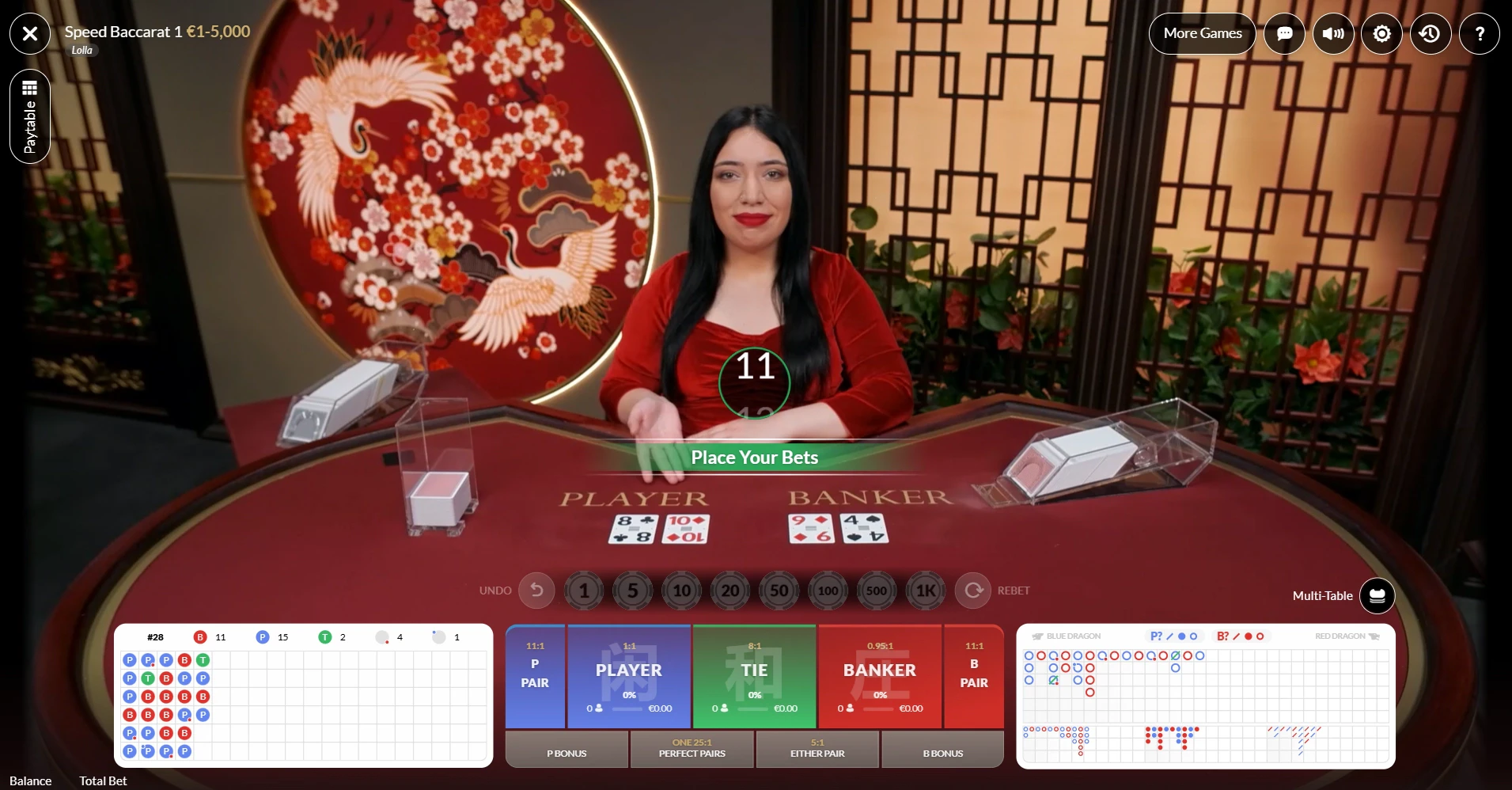 Betblast Casino Speed Baccarat