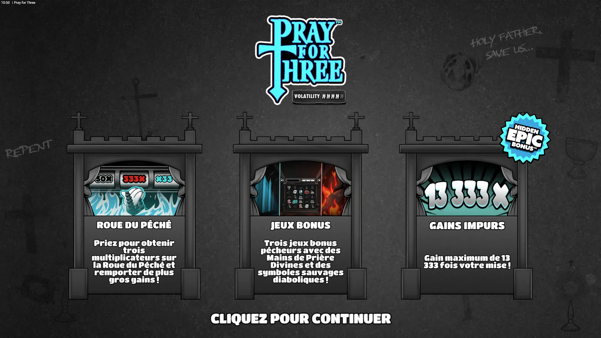 pray for three ecran accueil