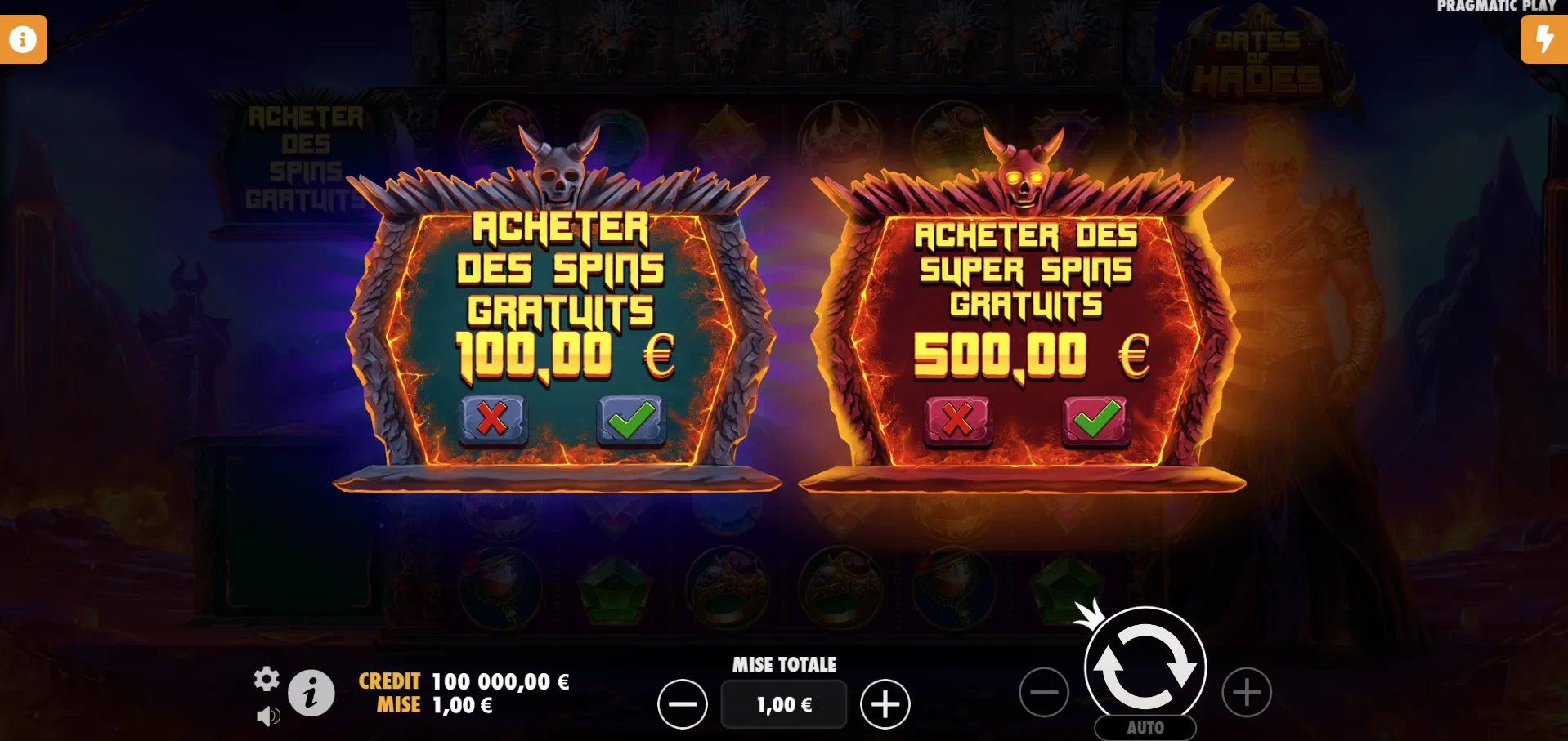 achat de bonus dans gates of hades