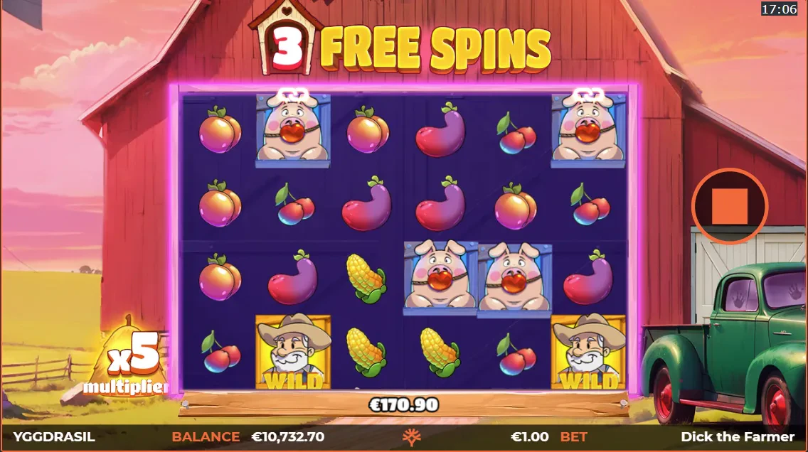 free spins dans dick the farmer