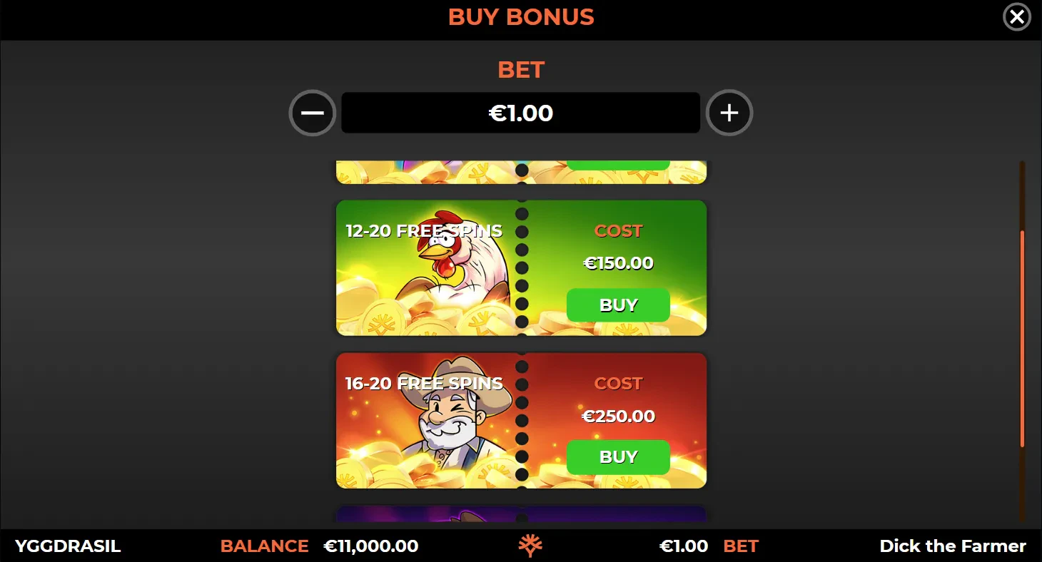 achat de bonus