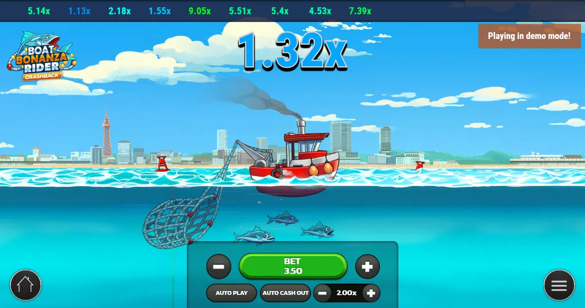 multiplicateurs précédents sur boat bonanza rider