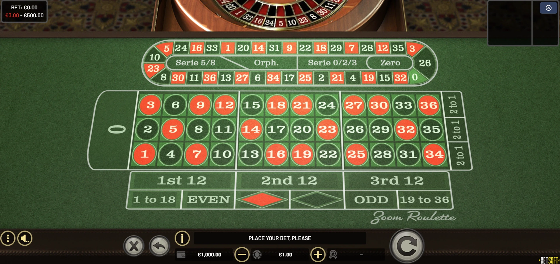 Zoom Roulette by Betsoft
