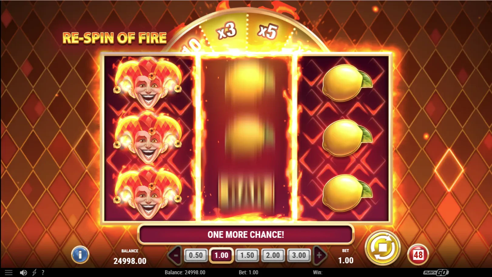 respin of fire dans fire joker 100