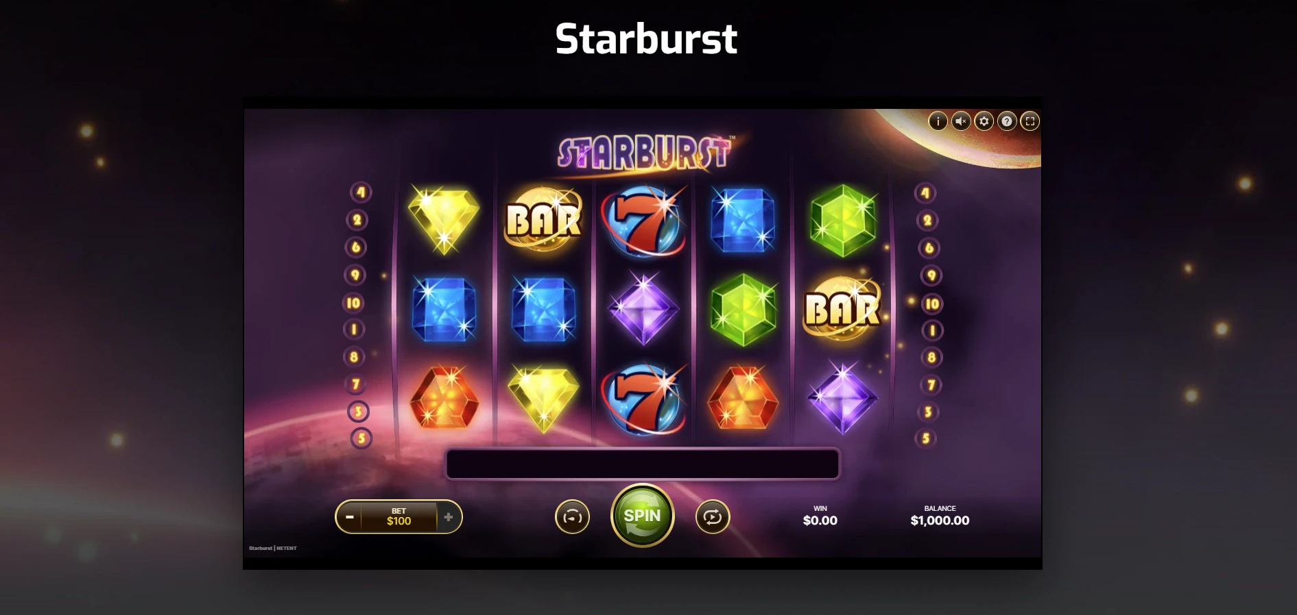 Starburst by NetEnt