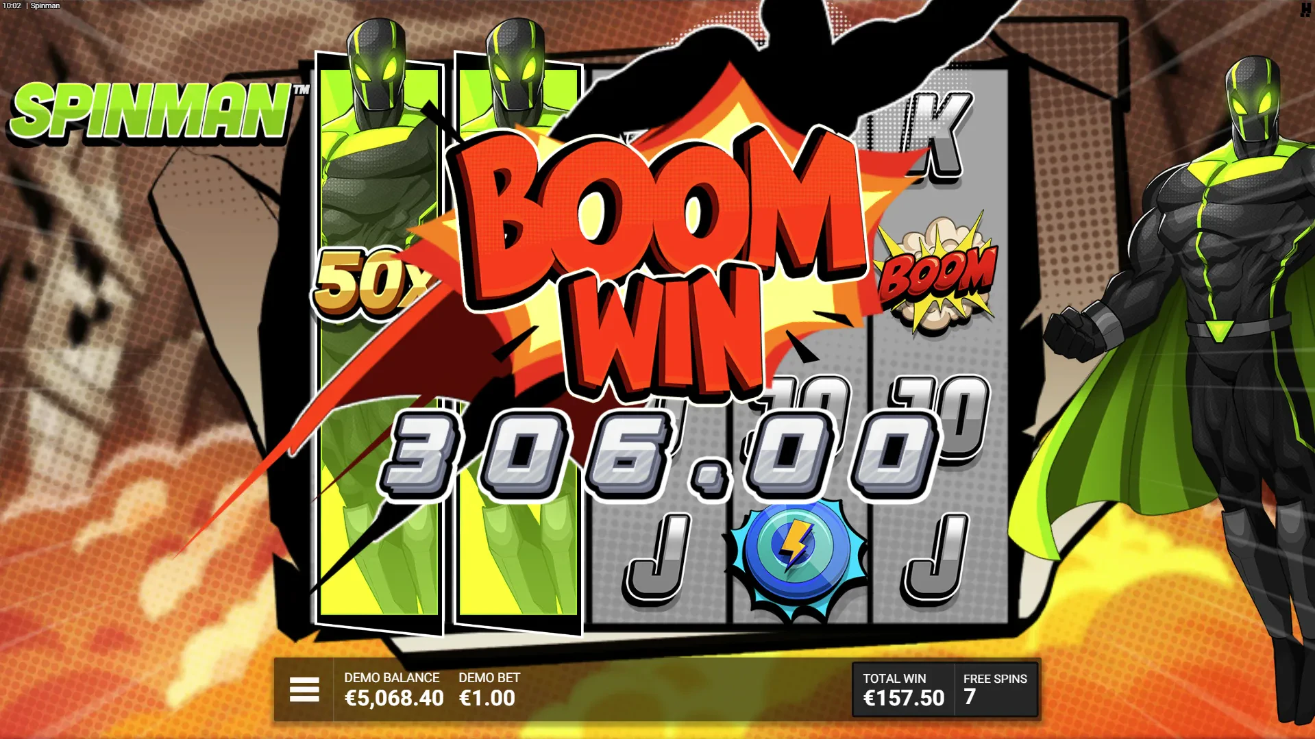 boom win dans spinman