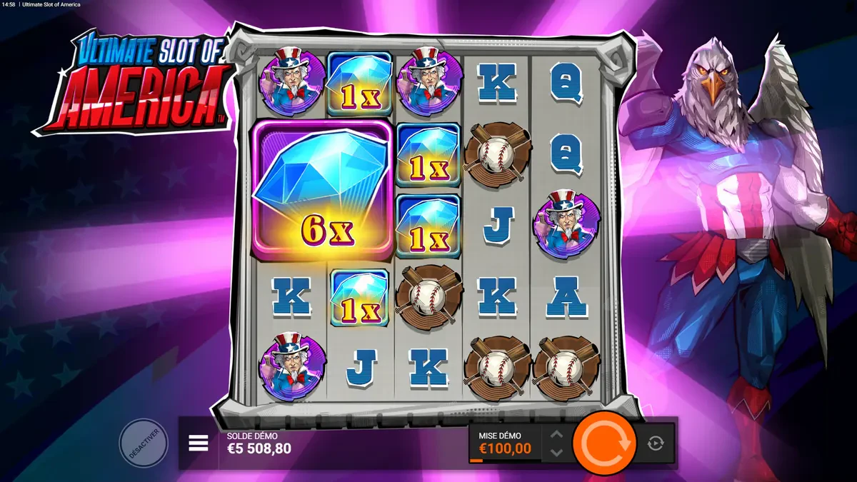 gems clusters sur ultimate slot of america