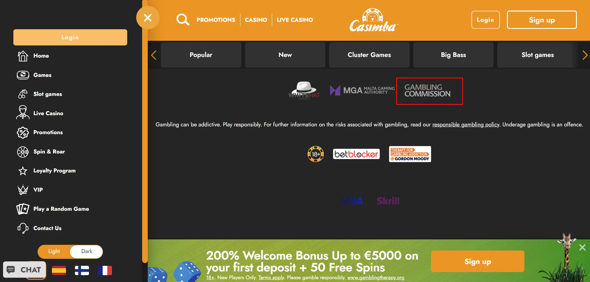 Casimba Casino UKGC License