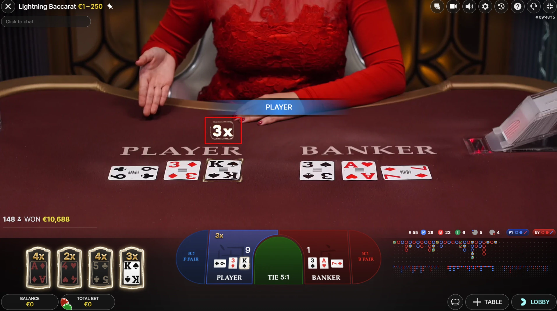 Lightning Baccarat