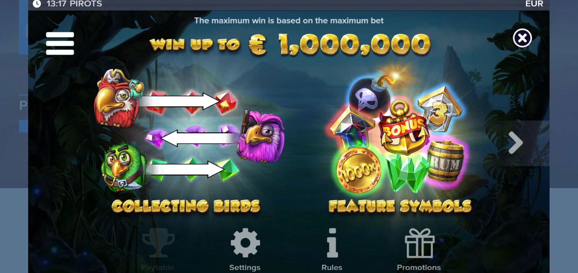 Pirots Maximum Win