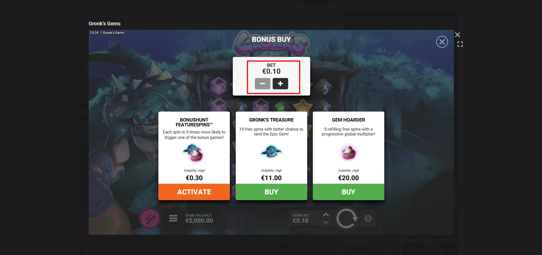 Gronk's Gems Bonus Buy