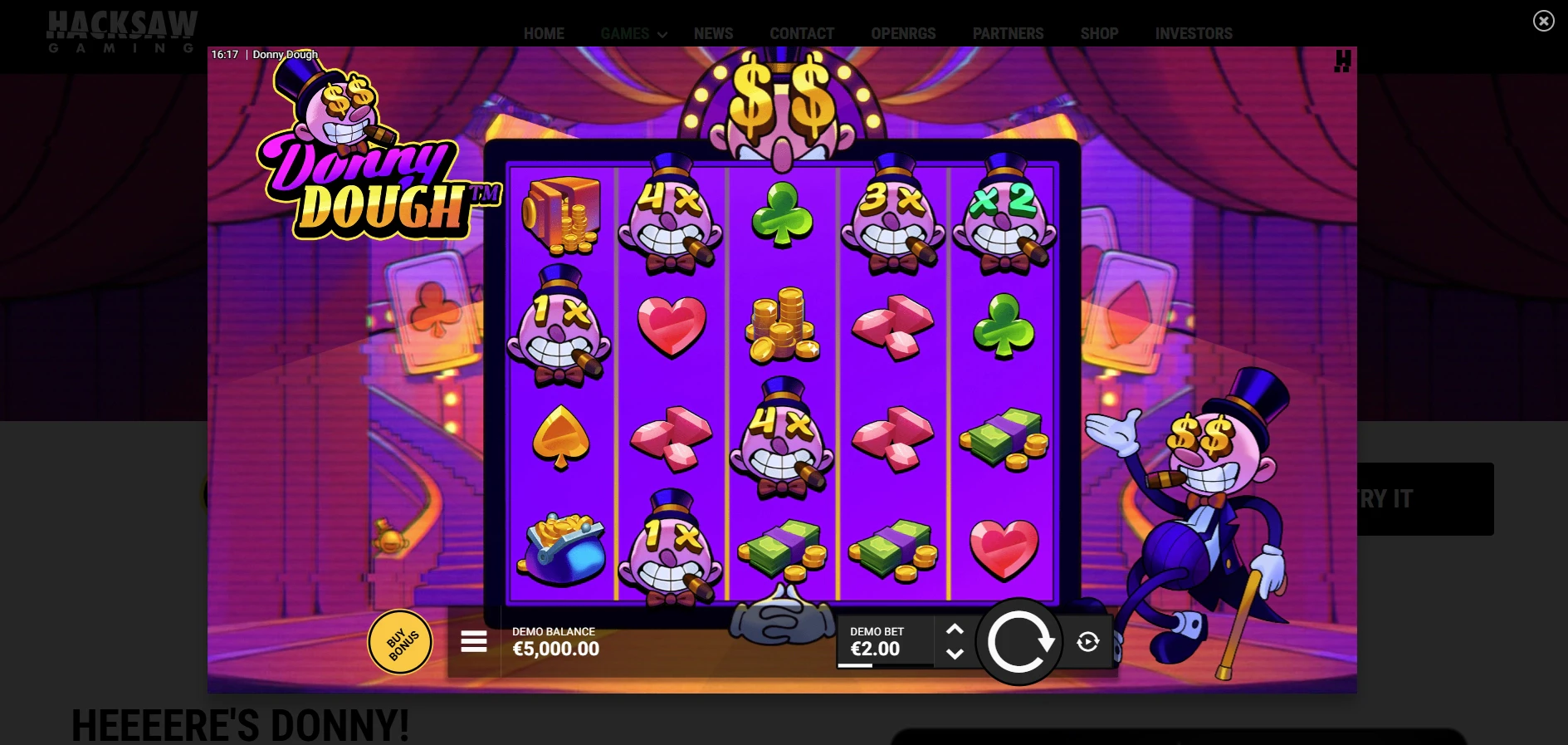 Donny Dough by Hacksaw Gaming