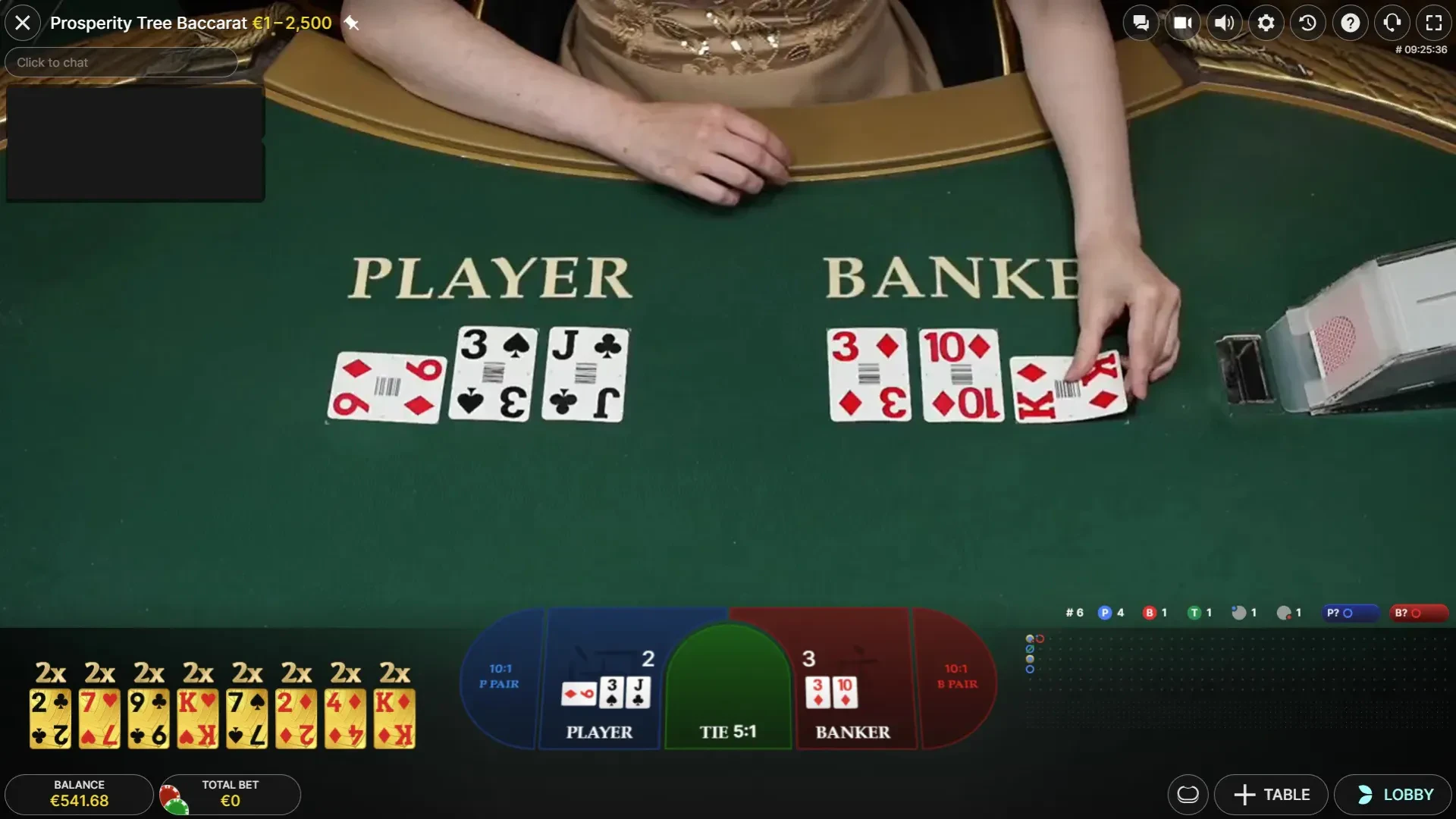 présentation prosperity tree baccarat