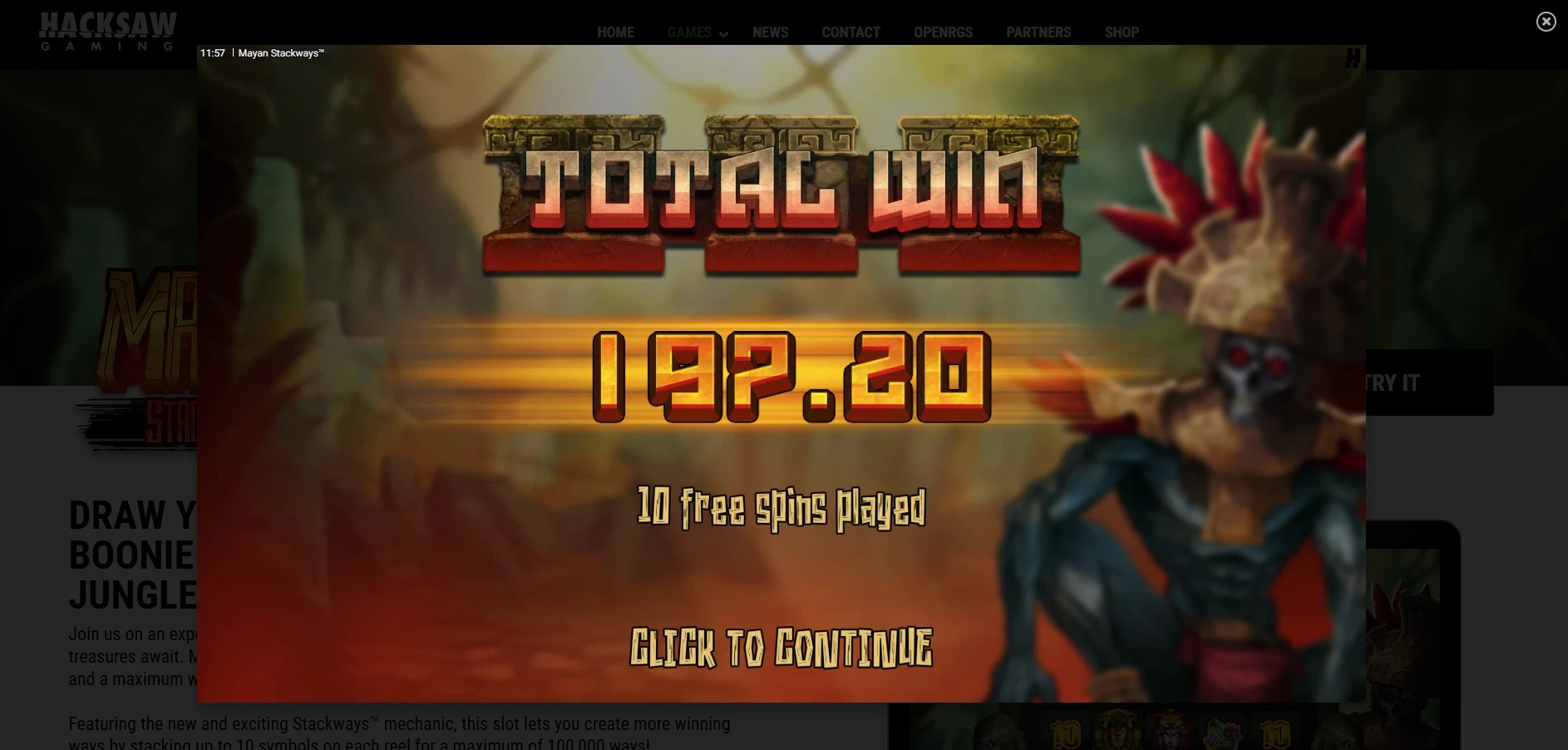 Mayan Stackways Total Win
