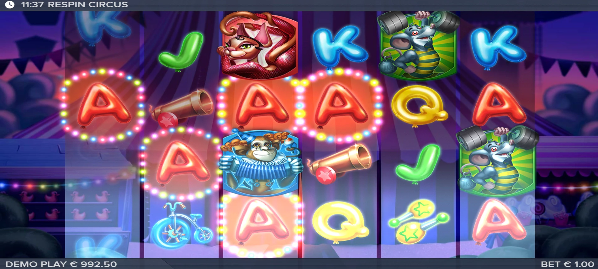 Respin Circus Symbols