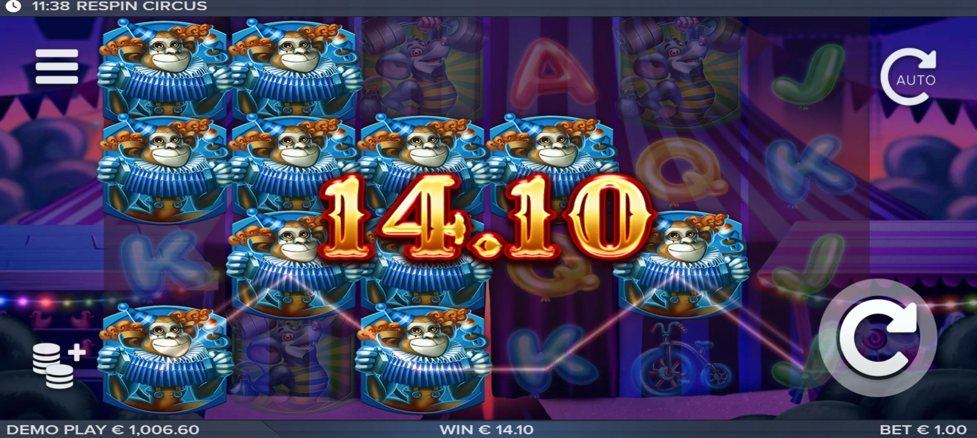 Respin Circus Payline