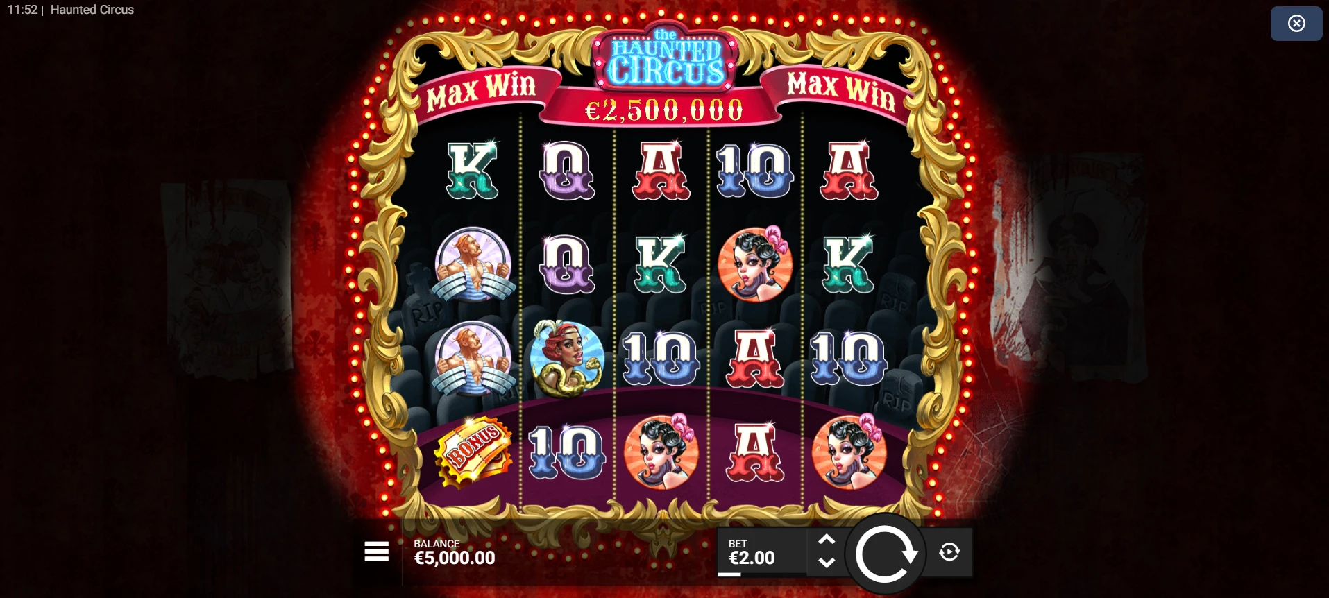 The Haunted Circus by Hacksaw Gaming
