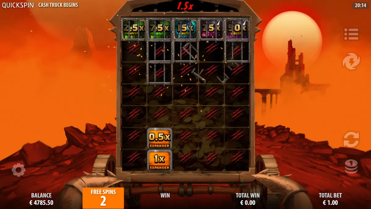 bonus 5 scatters expander sur cash truck begins