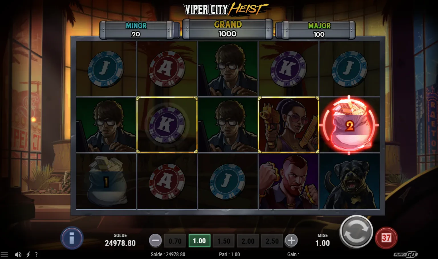 fonction quick hit viper city heist