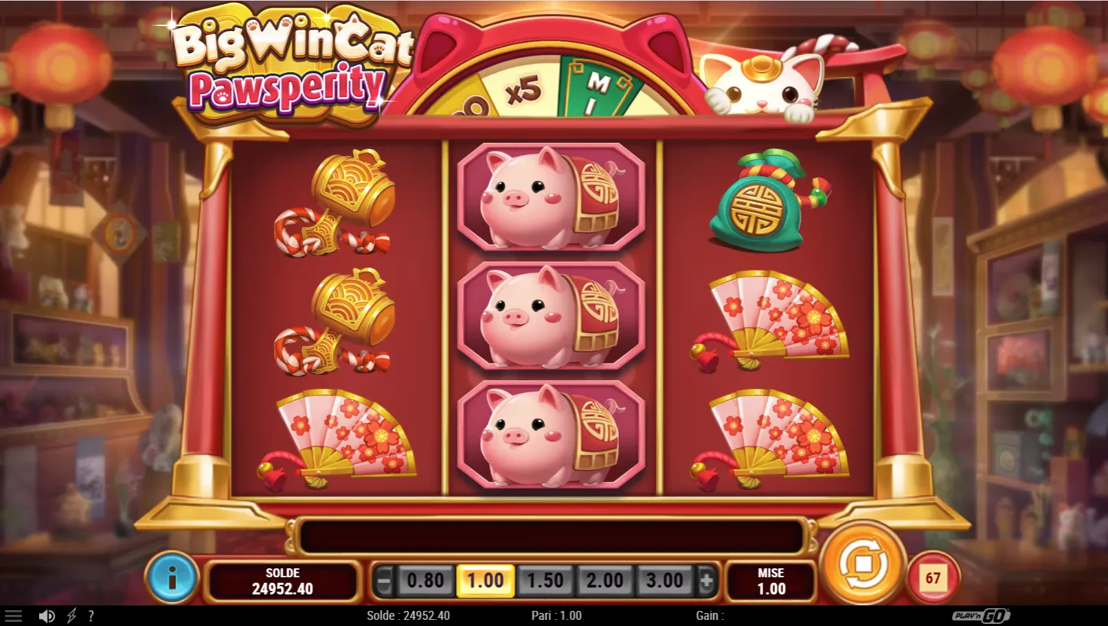 le jeu de base de big win cat pawsperity