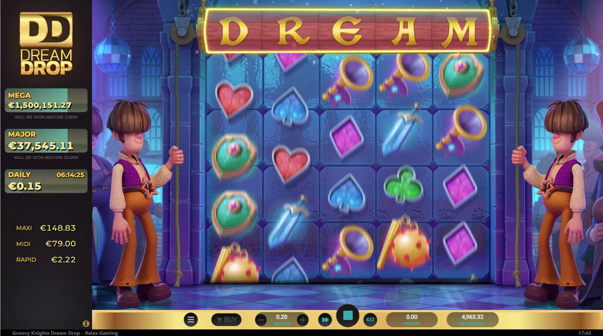 le dream drop bonus lors d'un spin