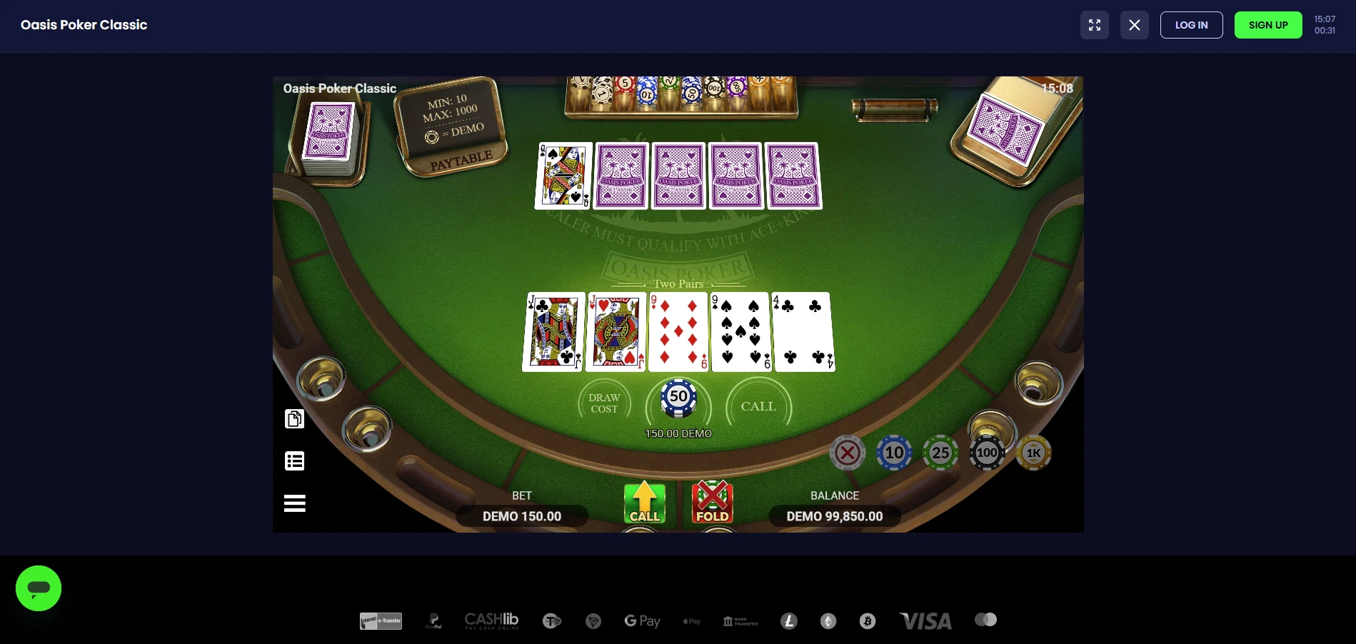 Oasis Poker Classic by Evoplay