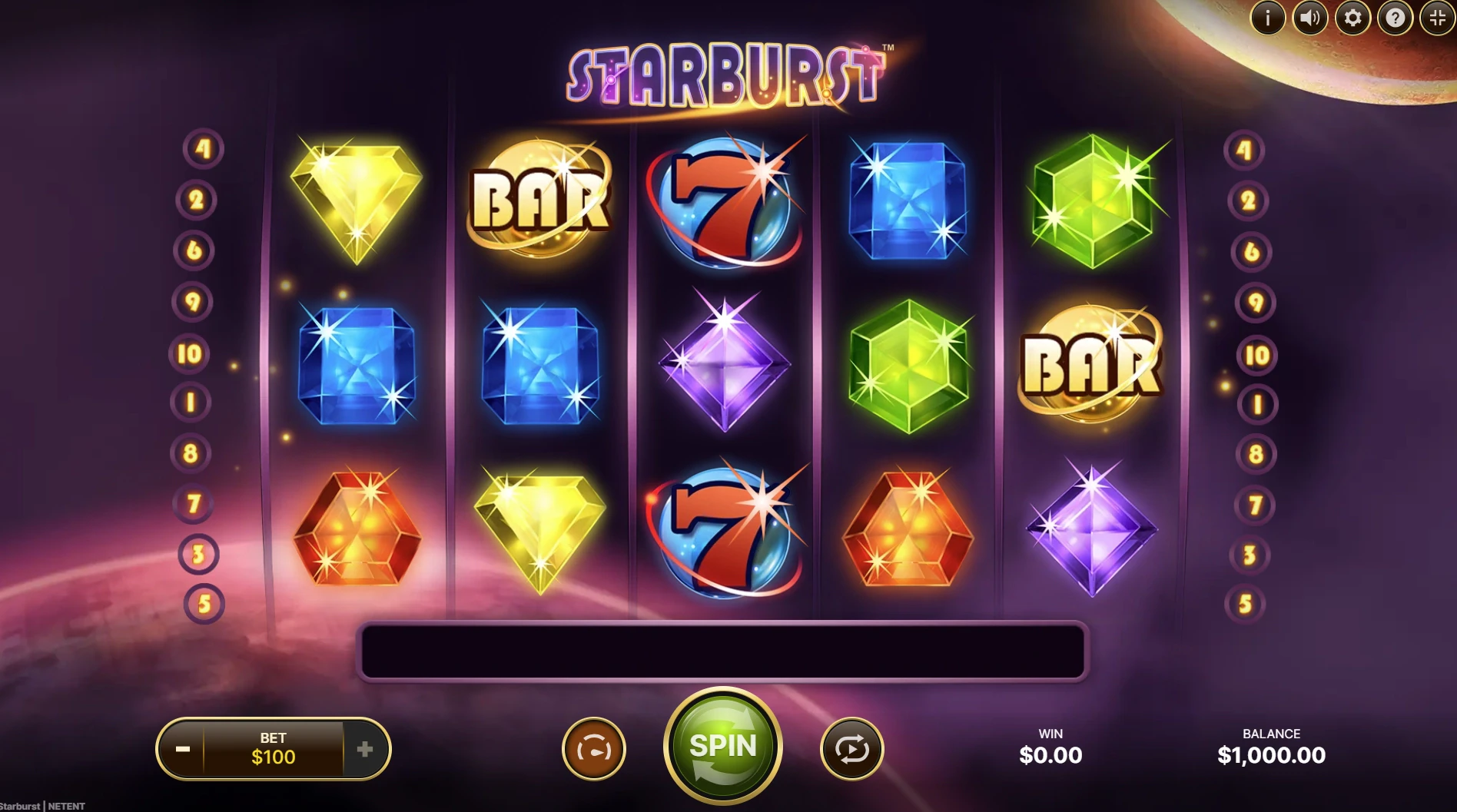 Starburst by NetEnt