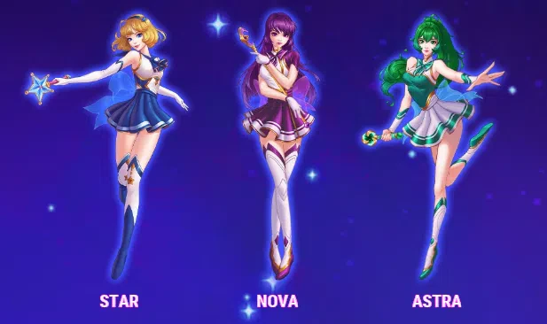 girls de moon princess stargazing