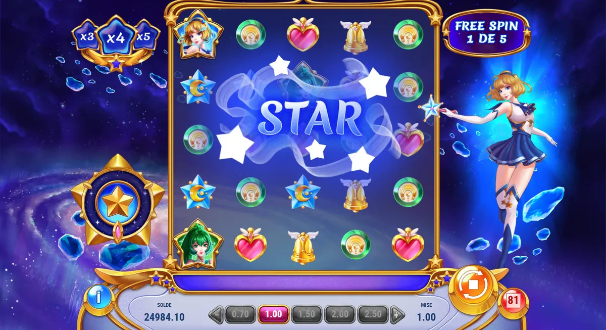 free spins avec star moon princess stargazing