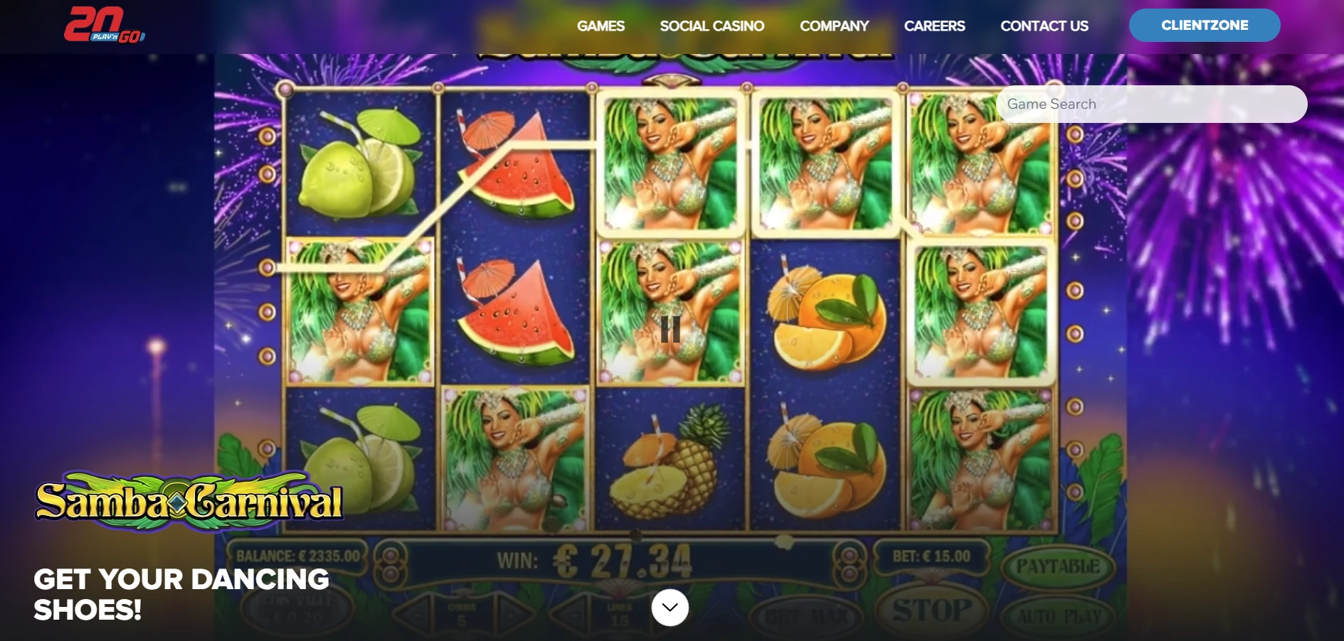 Samba Carnival Feature Symbols