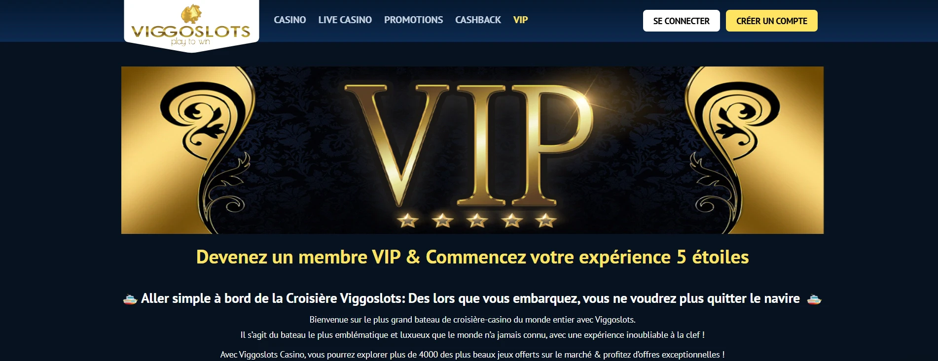 Le programme VIP de Viggoslots