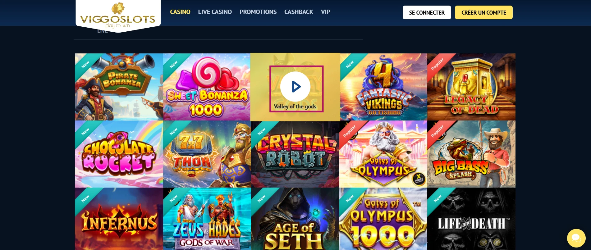 Jouer gratuitement sur Viggoslots