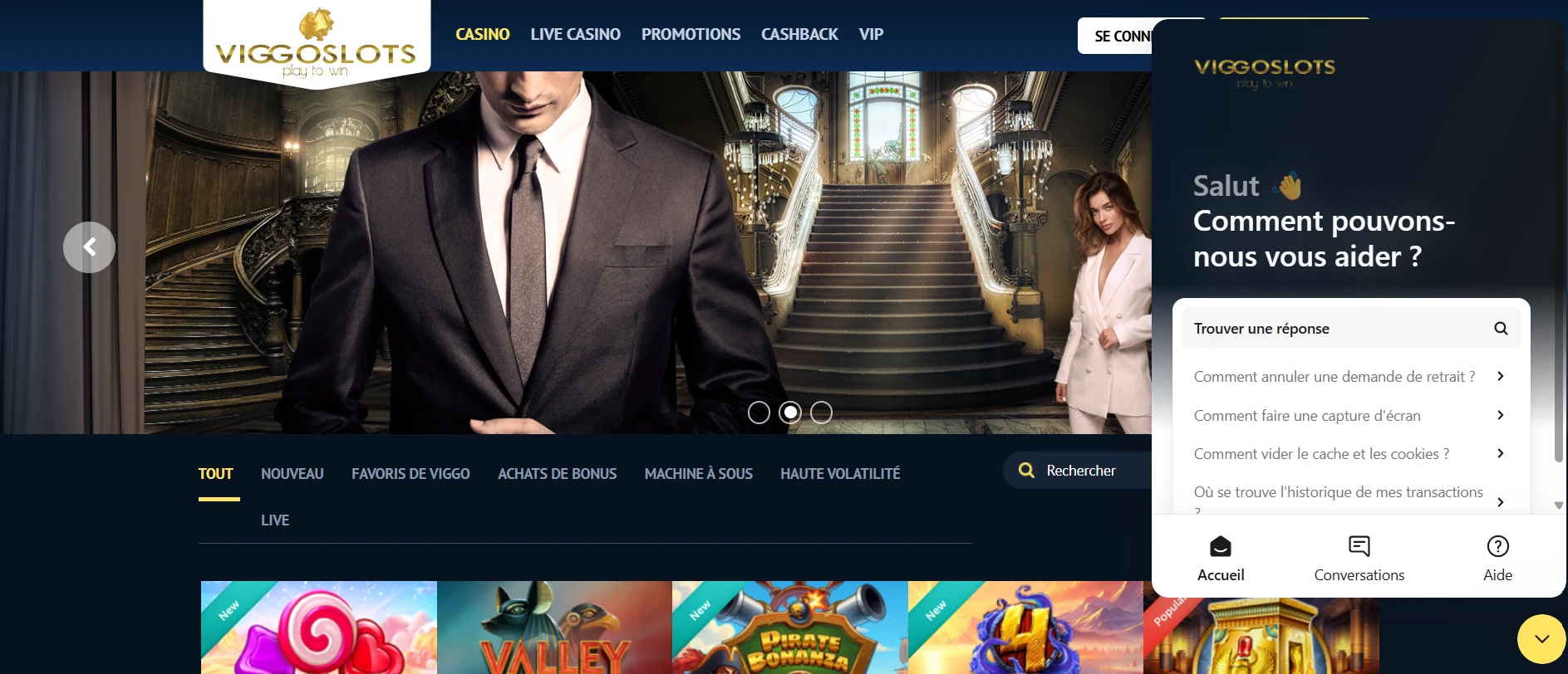 L'excellent service client de Viggoslots