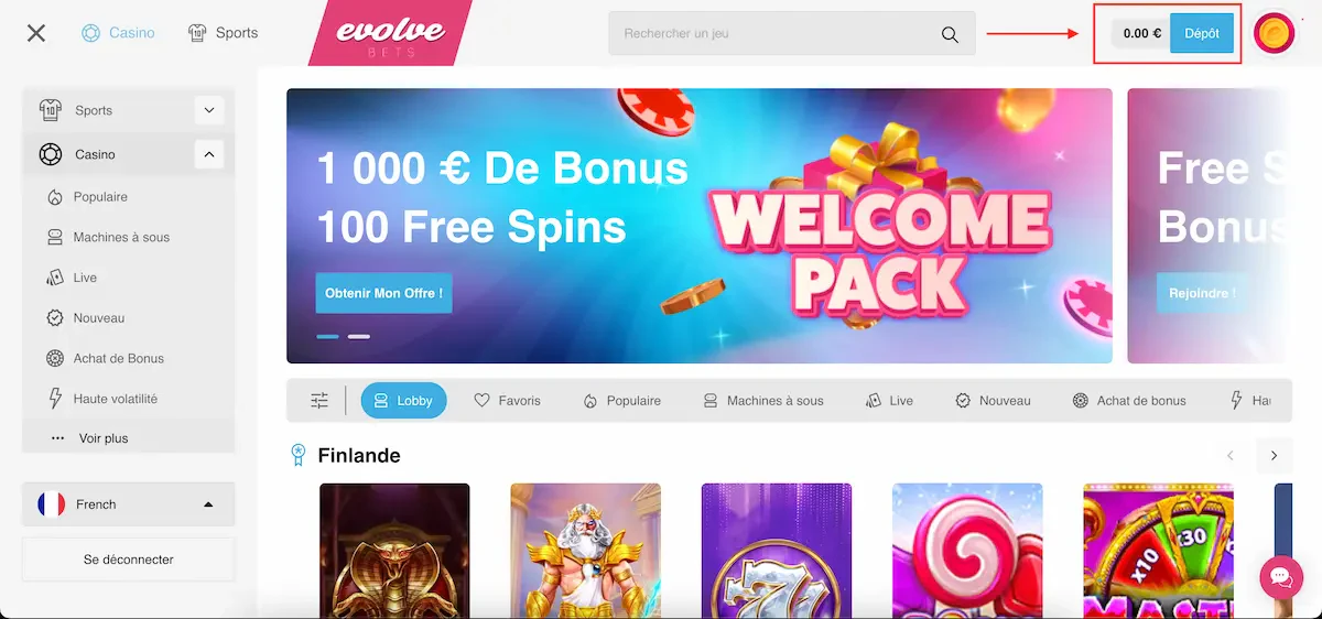 evolvebets depot