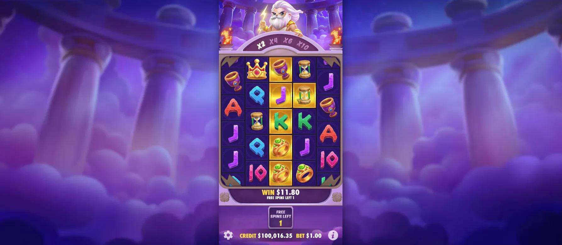 les gold symboles pendant le bonus