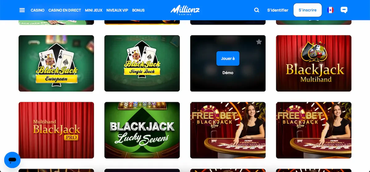 blackjack millionz