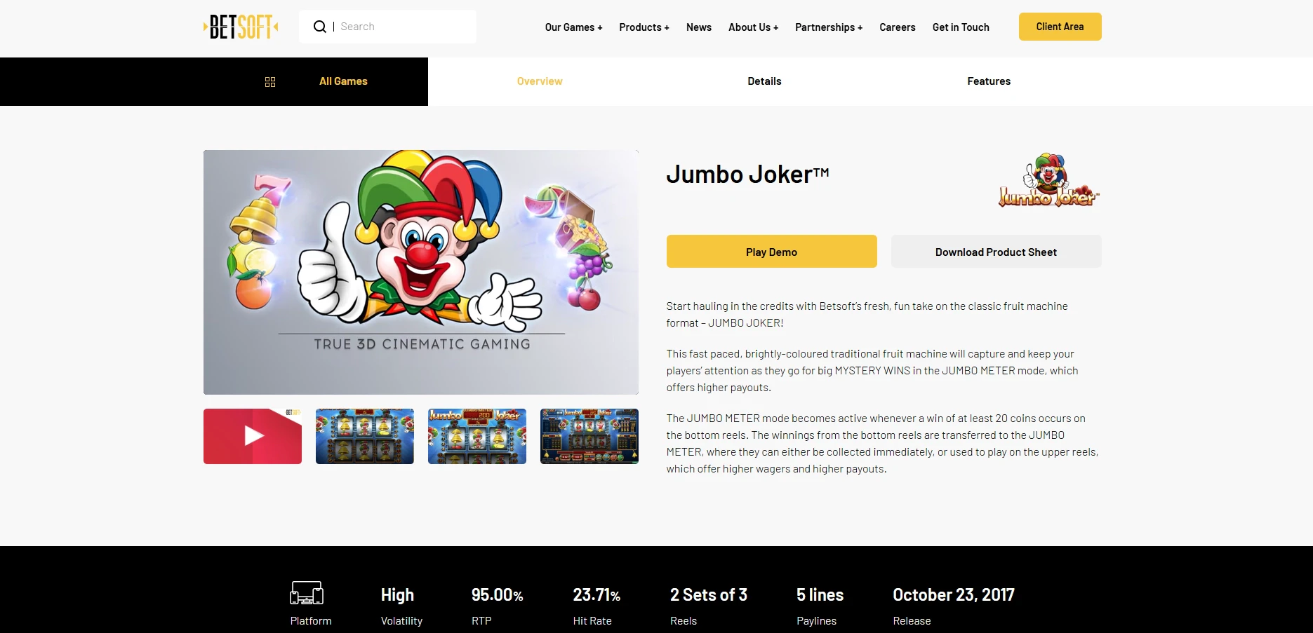 Jumbo Joker Specs
