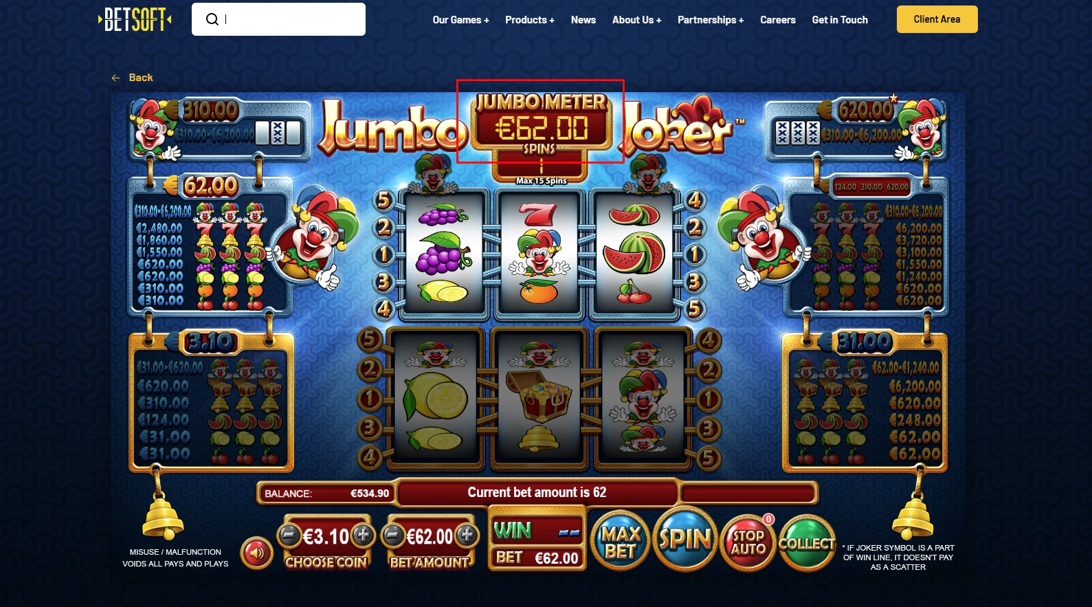 Jumbo Joker Features