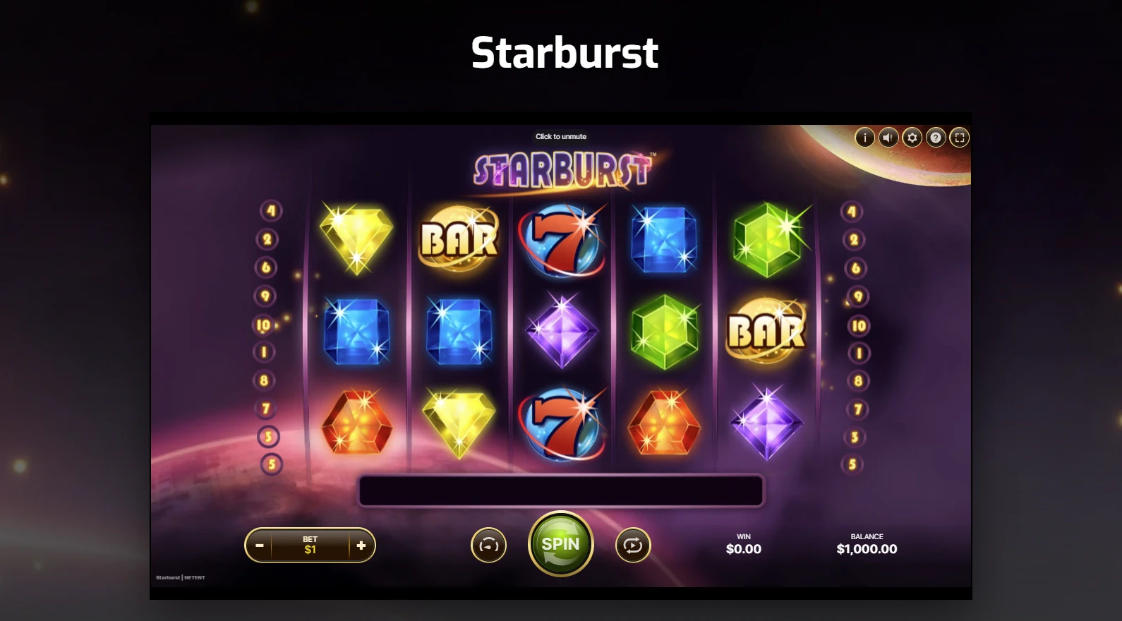 Starburst by NetEnt