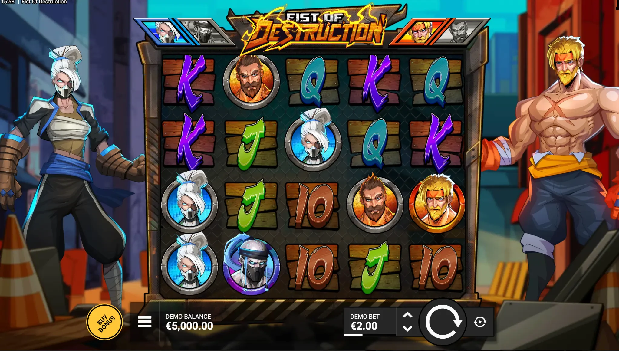 A organização do slot funciona da seguinte forma: seis colunas e quatro linhas.