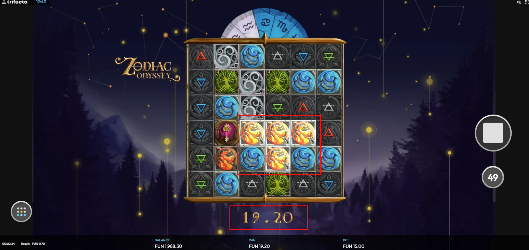 Zodiac Odyssey Payout