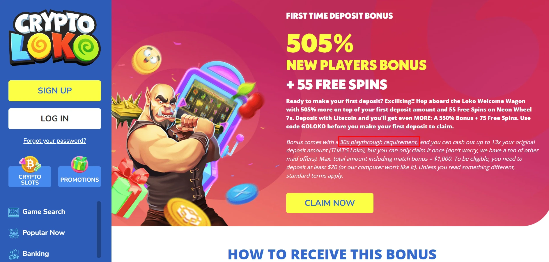 Crypto Loko Welcome Bonus Terms and Conditions