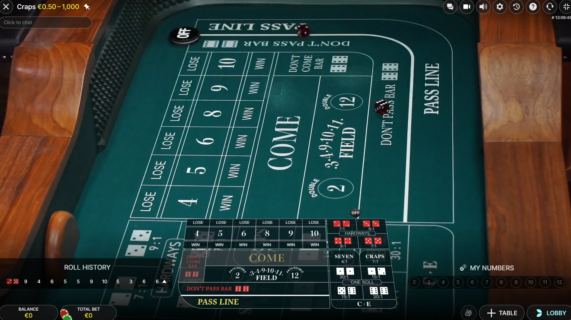 Craps by Evolution