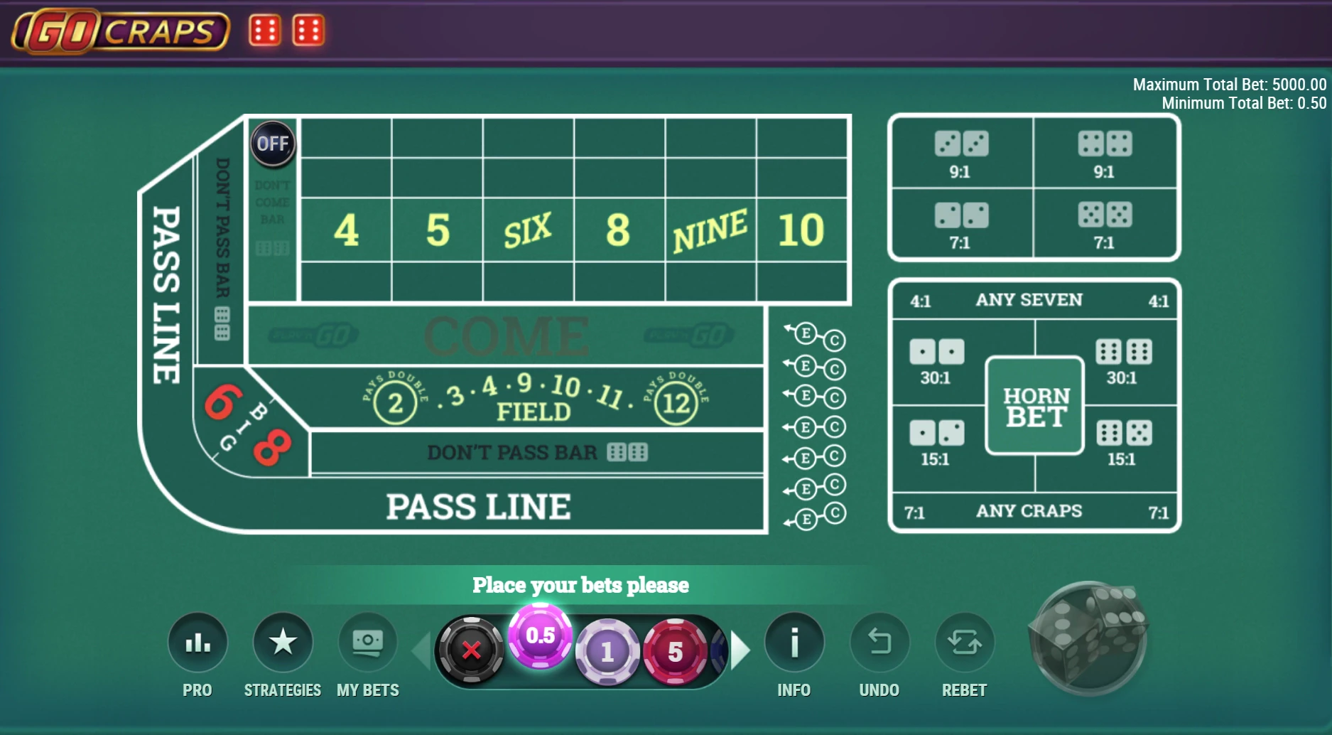 Go Craps by Play'n GO