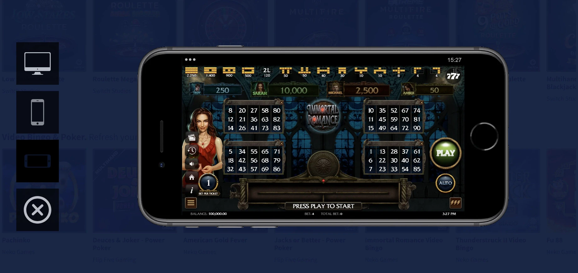 Games Global Immortal Romance Bingo Mobile